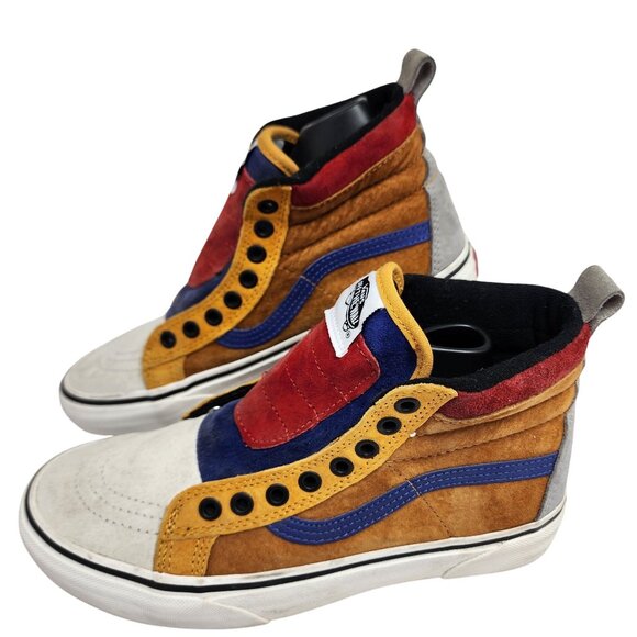 Vans Sk8-Hi Reissue Cap Multicolor Suede Sneakers Mens 7 Womens 8.5 - Picture 6 of 9